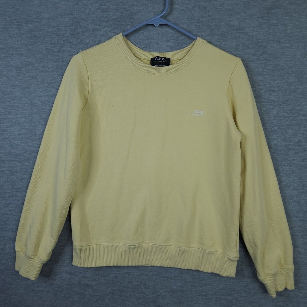 A.P.C Yellow Pull Over Logo Women's sweatshirt Size M